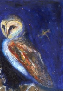 猫头鹰和金叶蜻蜓，2013， 作者 未知未知